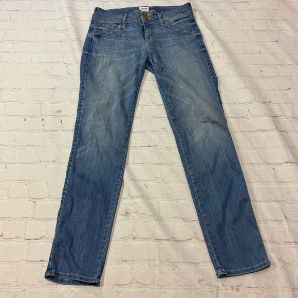HUDSON “COLLIN SKINNY” Women's whiskered light faded Blue denim Jeans sz 29 GUC - Picture 14 of 16